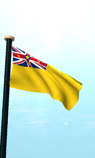 Niue Flag 3D Free Wallpaper Screen 2