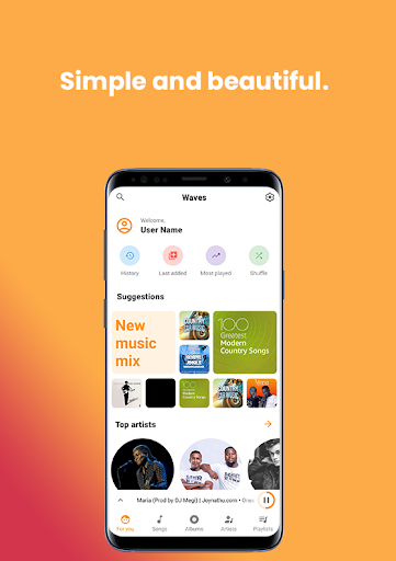 Android application Waves Player screenshort