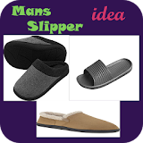 Mens slippers idea icon
