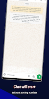 screenshot of DirectChat-Without save number