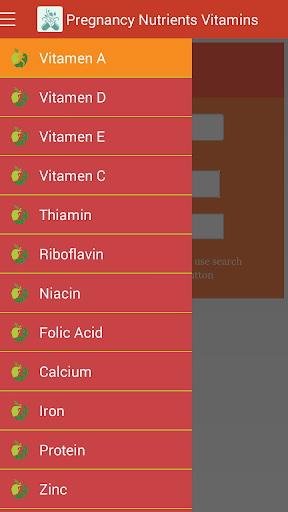 Android application Pregnancy Nutrients & Vitamins screenshort