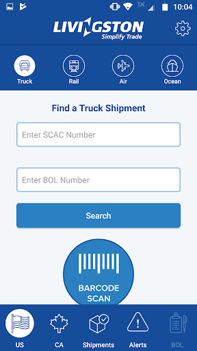 Livingston Shipment Tracker Screen 2
