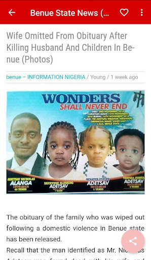 Benue News App Screen 3