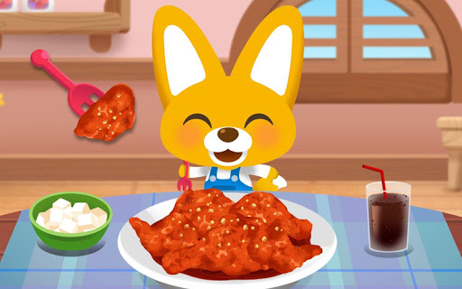 Screenshot of 뽀로로 양념치킨 만들기 - 루피의 요리, 주방, 요리사