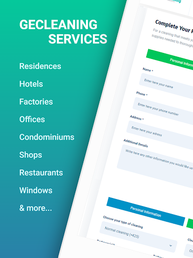 Android application GECleaning screenshort