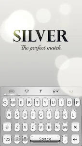 Silver Keyboard - Free Emoji &