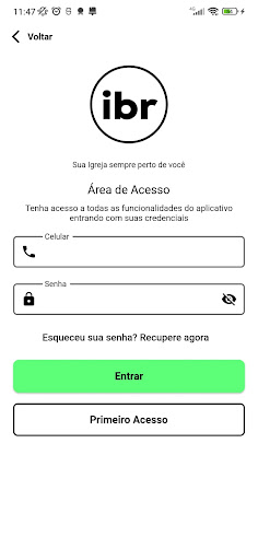 Android application Igreja Bíblica Resgate screenshort