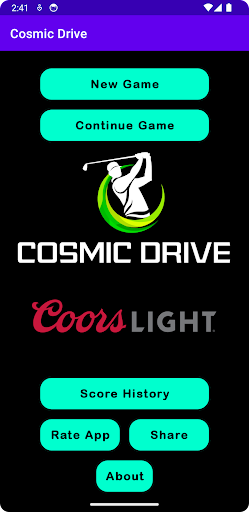 Android application Cosmic Drive screenshort