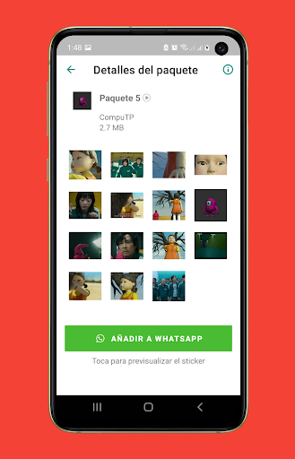 Stickers del Juego del Calamar