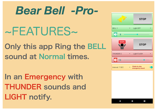 Android application Bear Bell -Pro- screenshort