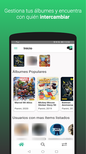 Android application Intercambia screenshort