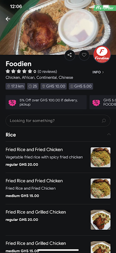 Edziban Online Food Delivery Screen 2
