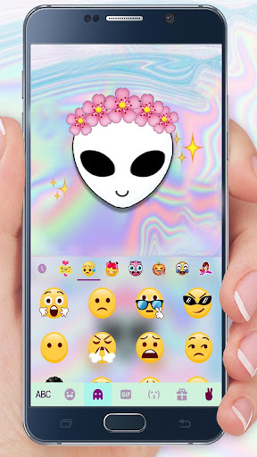 Cute Alien Emoji Keyboard Screenshot 2