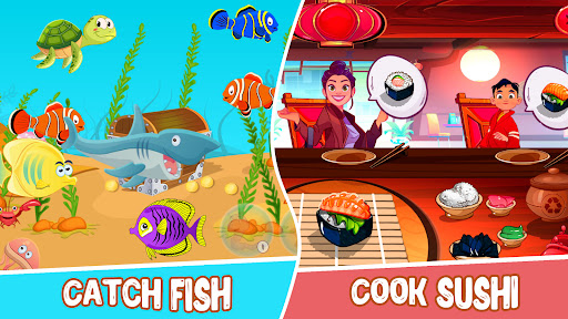 Android application Sea Fishing - Fun Cooking Game screenshort