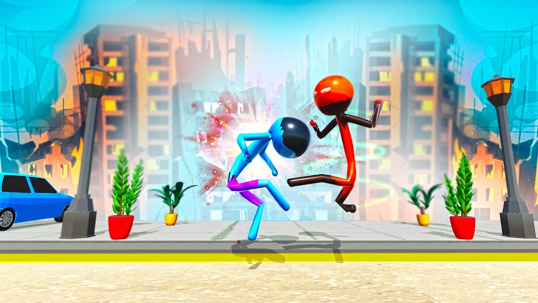 Download Stickman Street Fighter : Stick Fight War MOD APK v1.1.3 for  Android