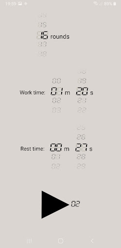 Easy Training Timer Screen 2