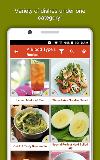 Screenshot of A Blood Type Recipes Diet Plan