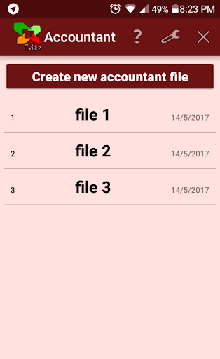 Android application Personal Accountant screenshort