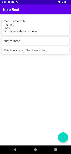 Android application Note Boat screenshort