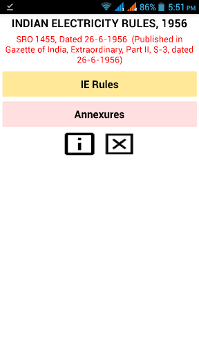 Android application Indian Electricity Rules,1956 screenshort
