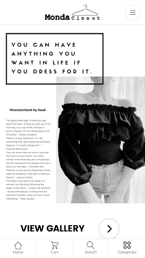 Android application Monda Closet screenshort