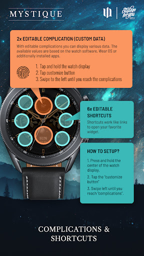 Screenshot of S4U Mystique - Gold watch face