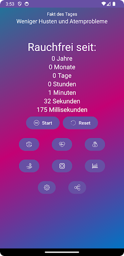 Android application rauchfrei screenshort