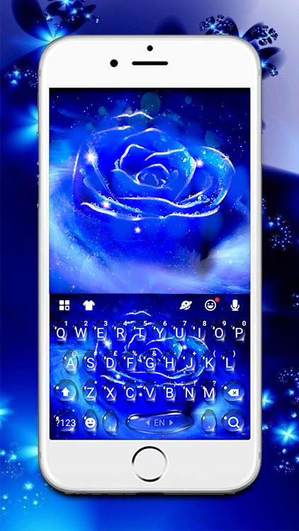 Silver Blue Rose Keyboard Them - 7.1.5_0412 - (Android)