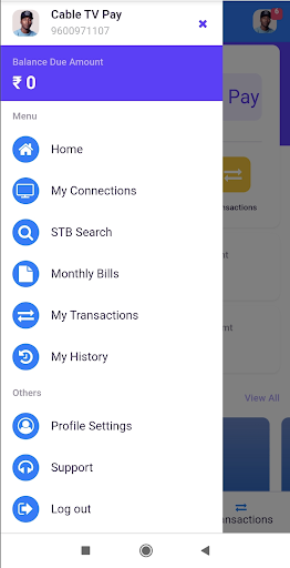 Cable Tv Pay - Customers App Screen 2