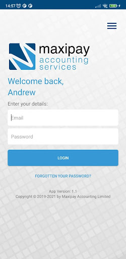 Android application Maxipay screenshort