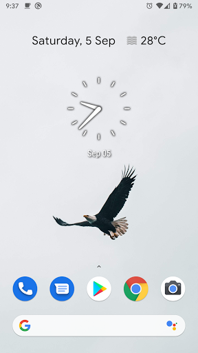 Android application Clean Clock Widget screenshort