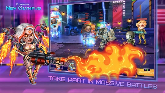 Cyberpunk: New Olympus Mod Apk 1.0 (High Damage + Characters Can Not Die) 2