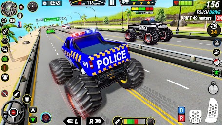 Police Monster Truck Car Games