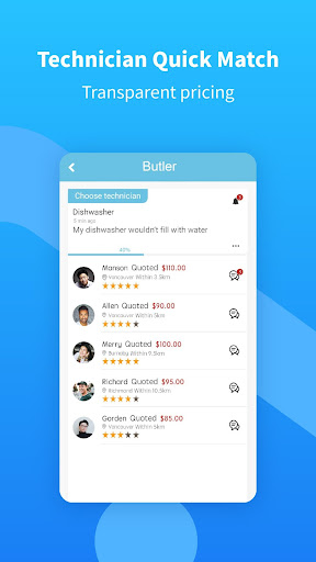 Butler customer Screen 3