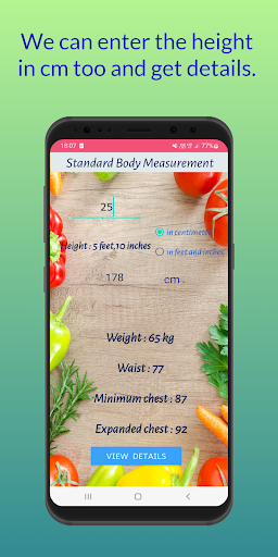 Standard Body Measurement Screen 2