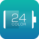 シンプル24色電池-長持ち節電！サクサク堫適-無料 icon