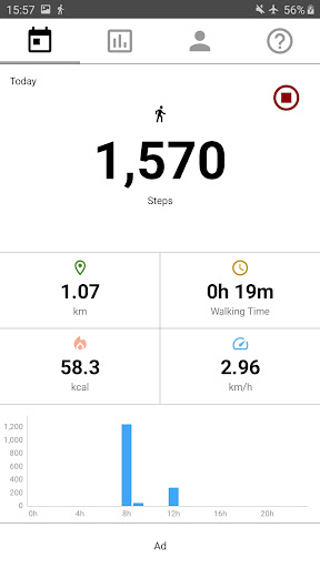 Android application Pedometer [Step Counter] screenshort
