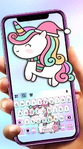 Cute Unicorn 2 Keyboard Backgr