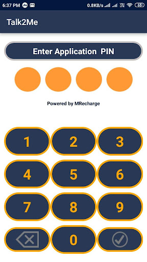 Android application Talk2Me Recharge screenshort