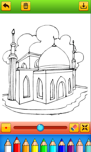 Buku mewarnai muslim kaligrafi Screen 2