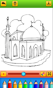 Buku mewarnai muslim kaligrafi