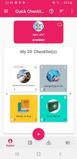 Android application Quick Checklists - To Do List screenshort