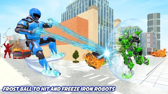 Combat de robot glace volant