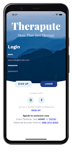 Android application Therapute screenshort