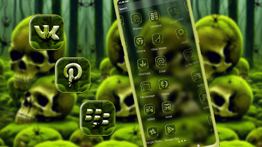 Swamp Skull Green Theme Screen 2