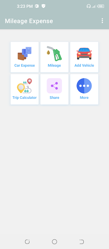 Mileage calculator-expense log Screen 2