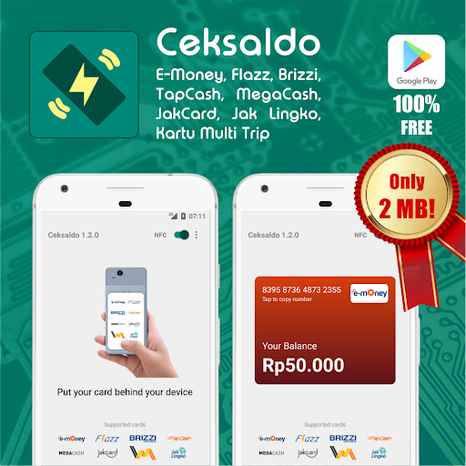 Android application Ceksaldo: Semua Kartu Tol/KRL screenshort