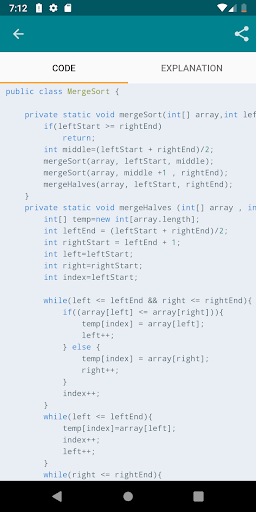 Learn Algorithms in Java Screen 2