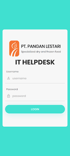Android application Helpdesk - Pangan Lestari screenshort
