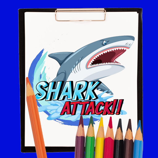 Shark Attack Coloring Book logo